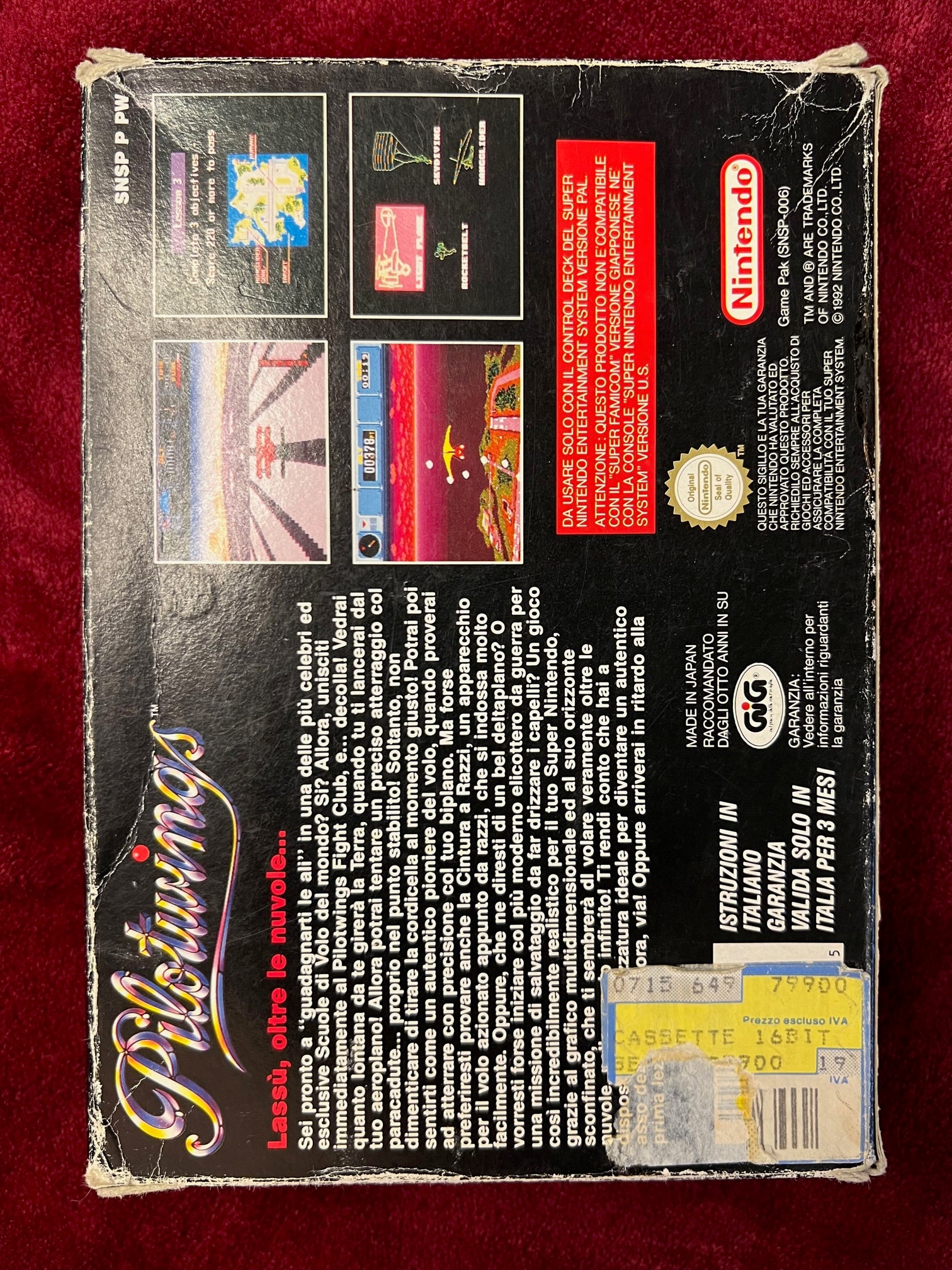 Piloturings gioco Super Nintendo SNSP-PW-ITA