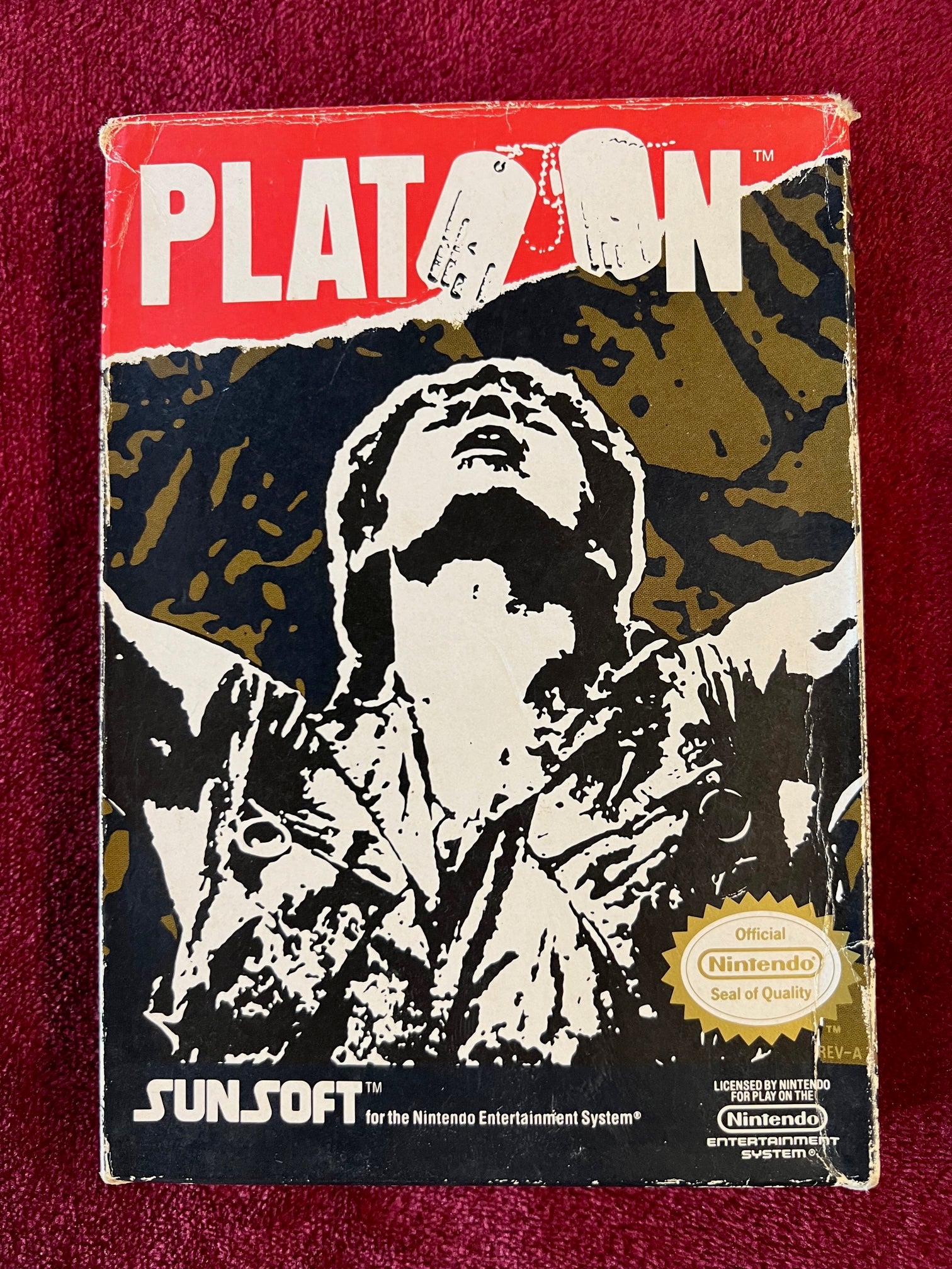 Platoon Nintendo NES Sunsoft 1988 Nes-Pu-Usa Made in Japan
