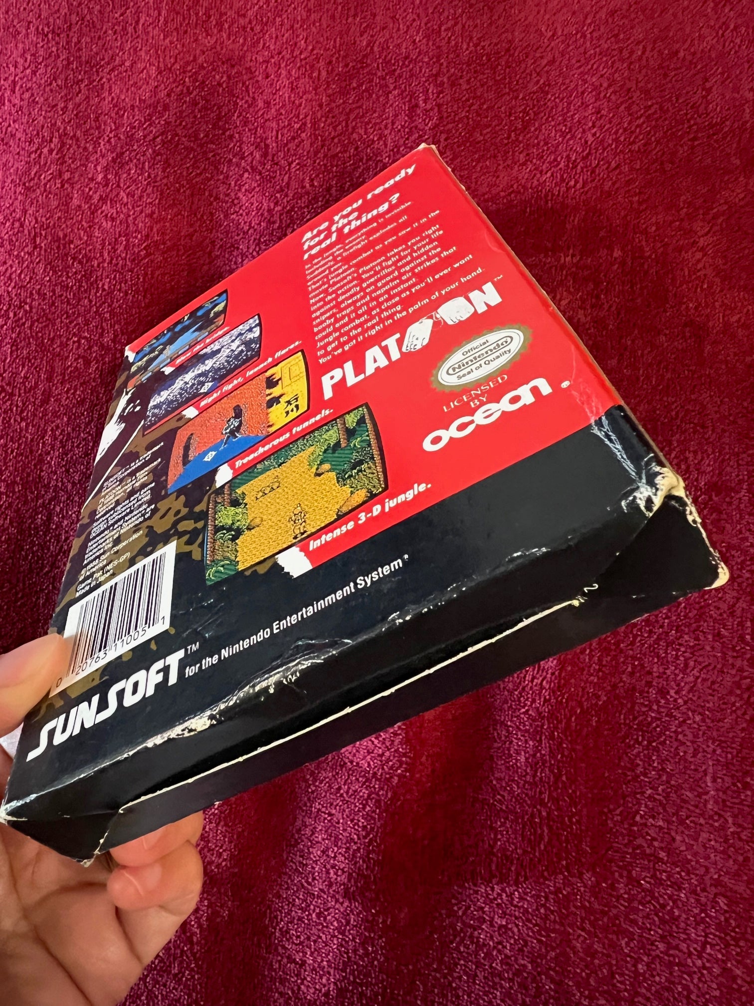 Platoon Nintendo NES Sunsoft 1988 Nes-Pu-Usa Made in Japan