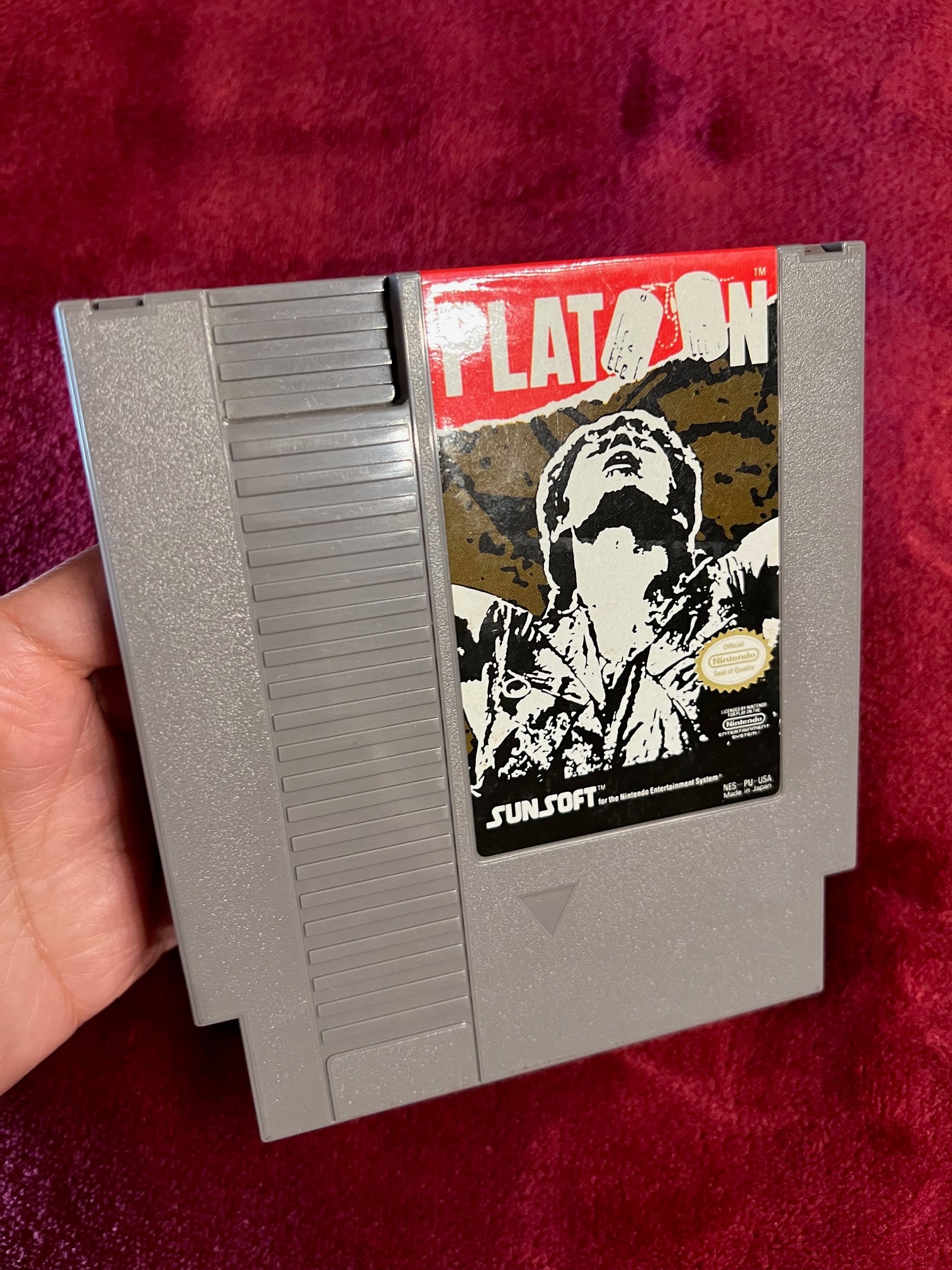 Platoon Nintendo NES Sunsoft 1988 Nes-Pu-Usa Made in Japan