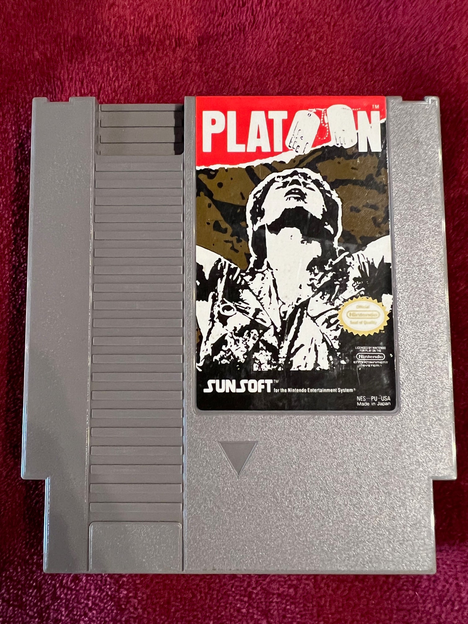 Platoon Nintendo NES Sunsoft 1988 Nes-Pu-Usa Made in Japan