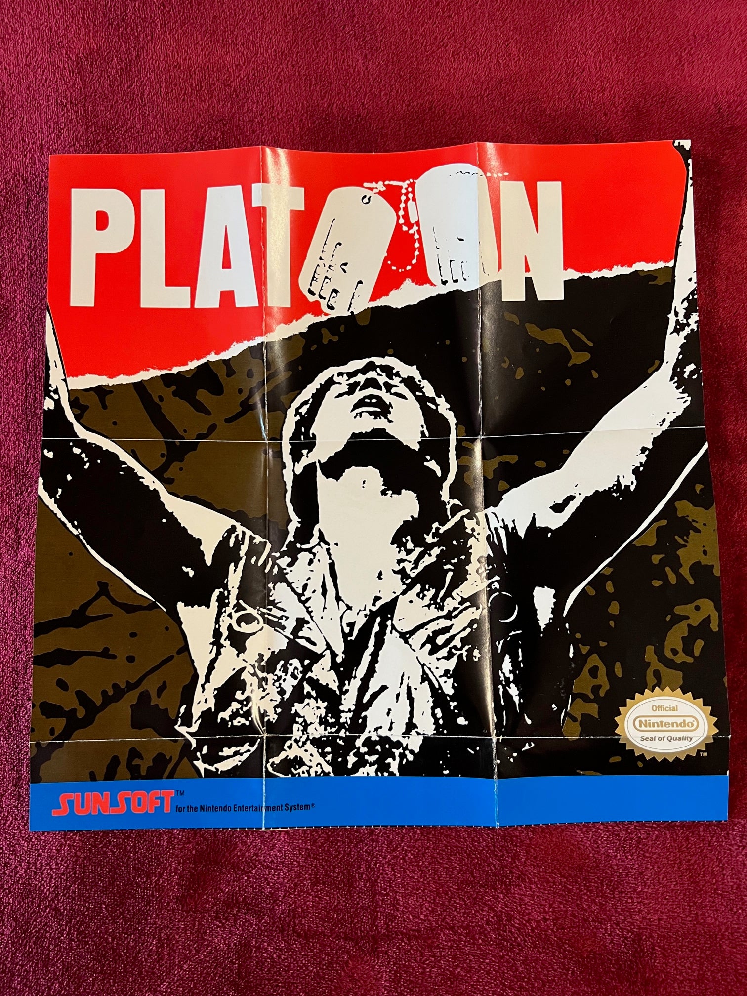 Platoon Nintendo NES Sunsoft 1988 Nes-Pu-Usa Made in Japan