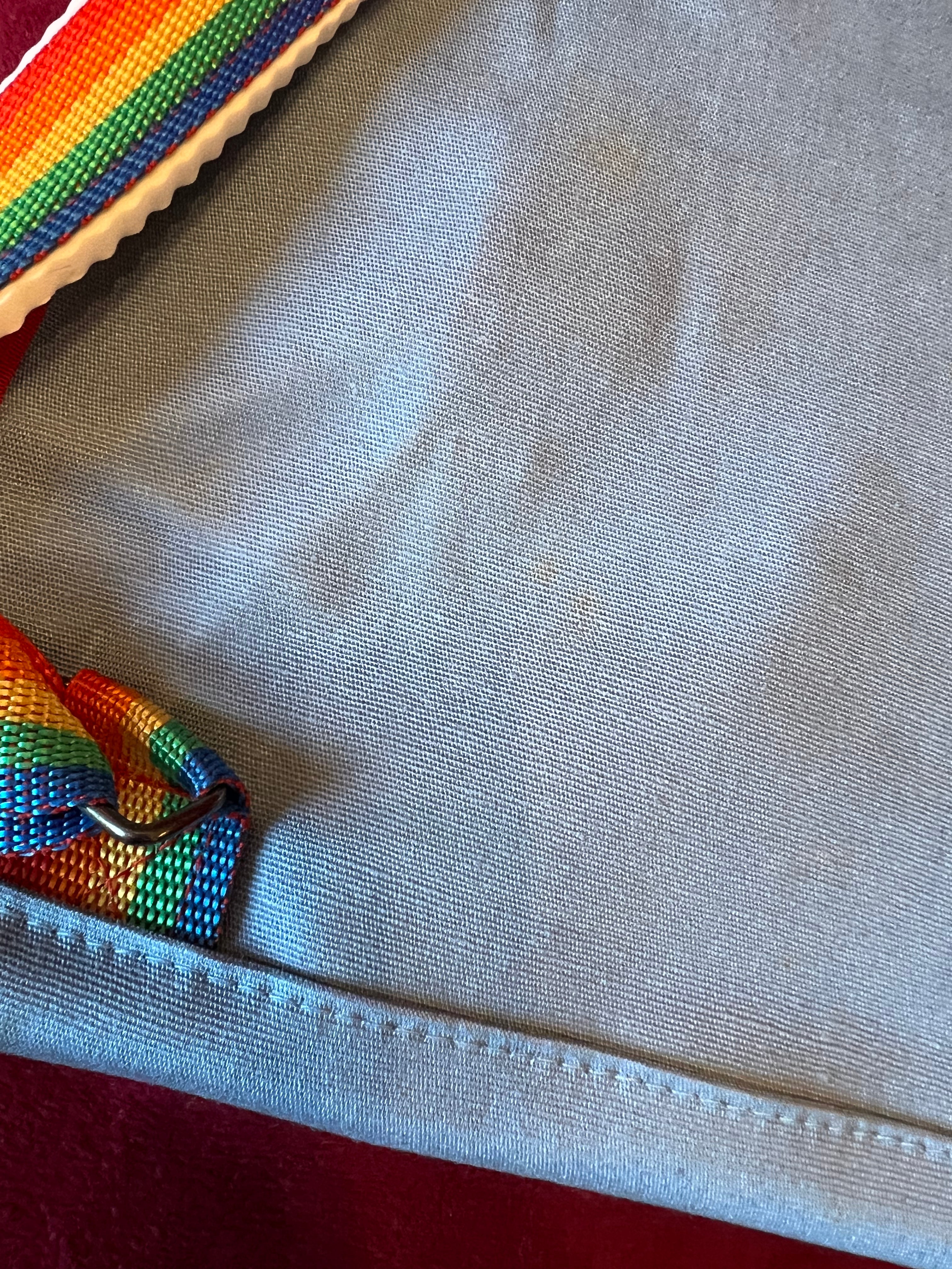 Cartella vintage anni 80 celeste