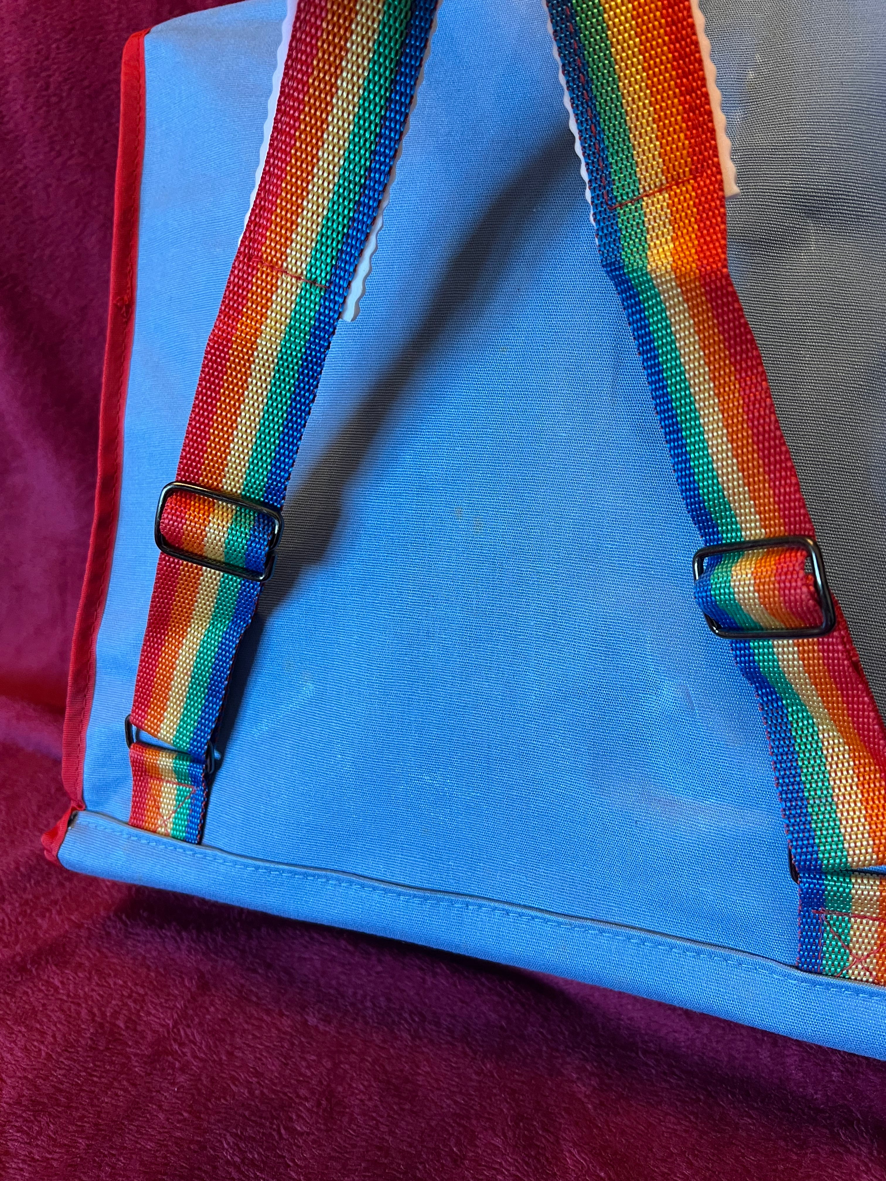 Cartella vintage anni 80 celeste