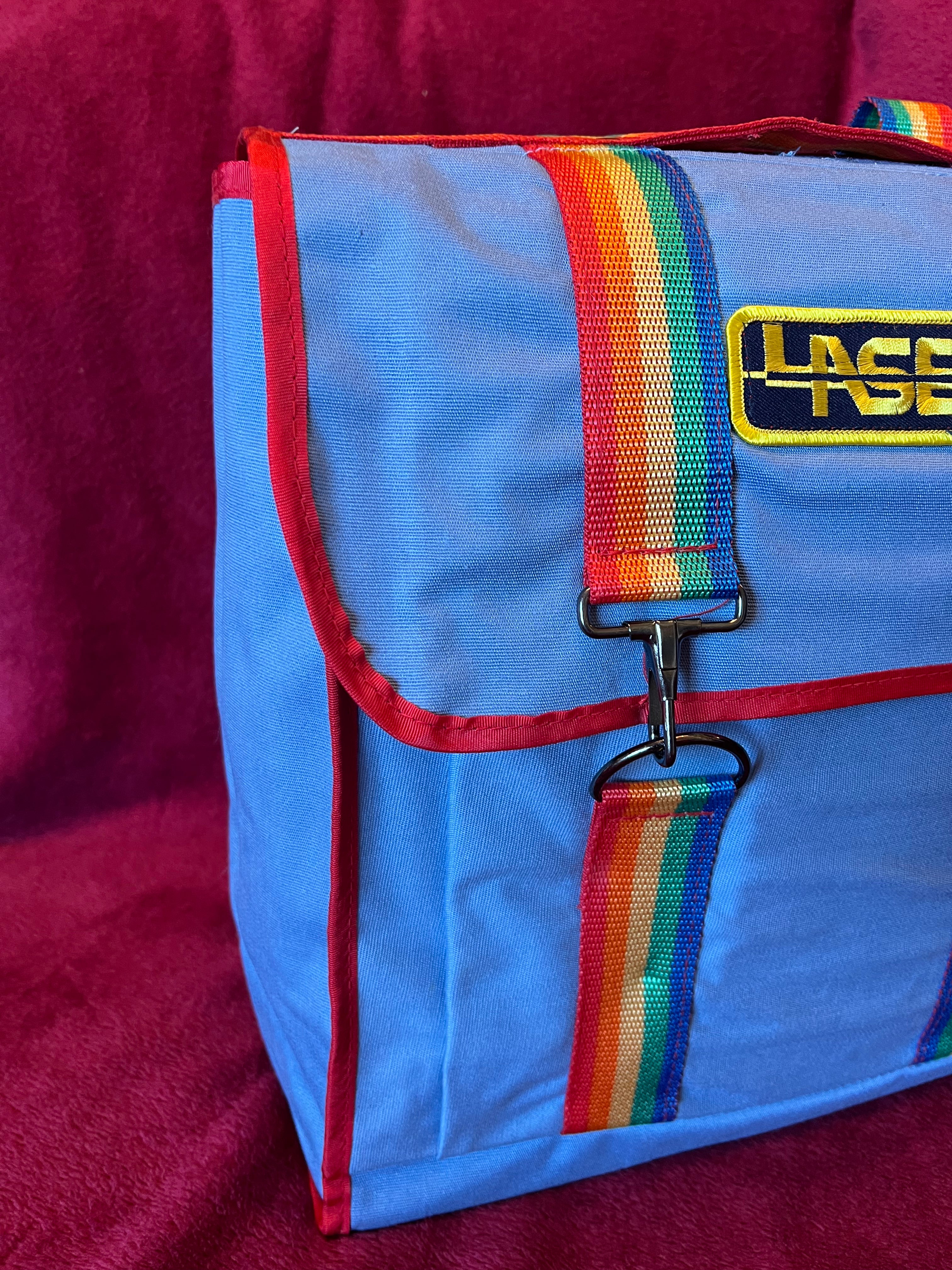 Cartella vintage anni 80 celeste