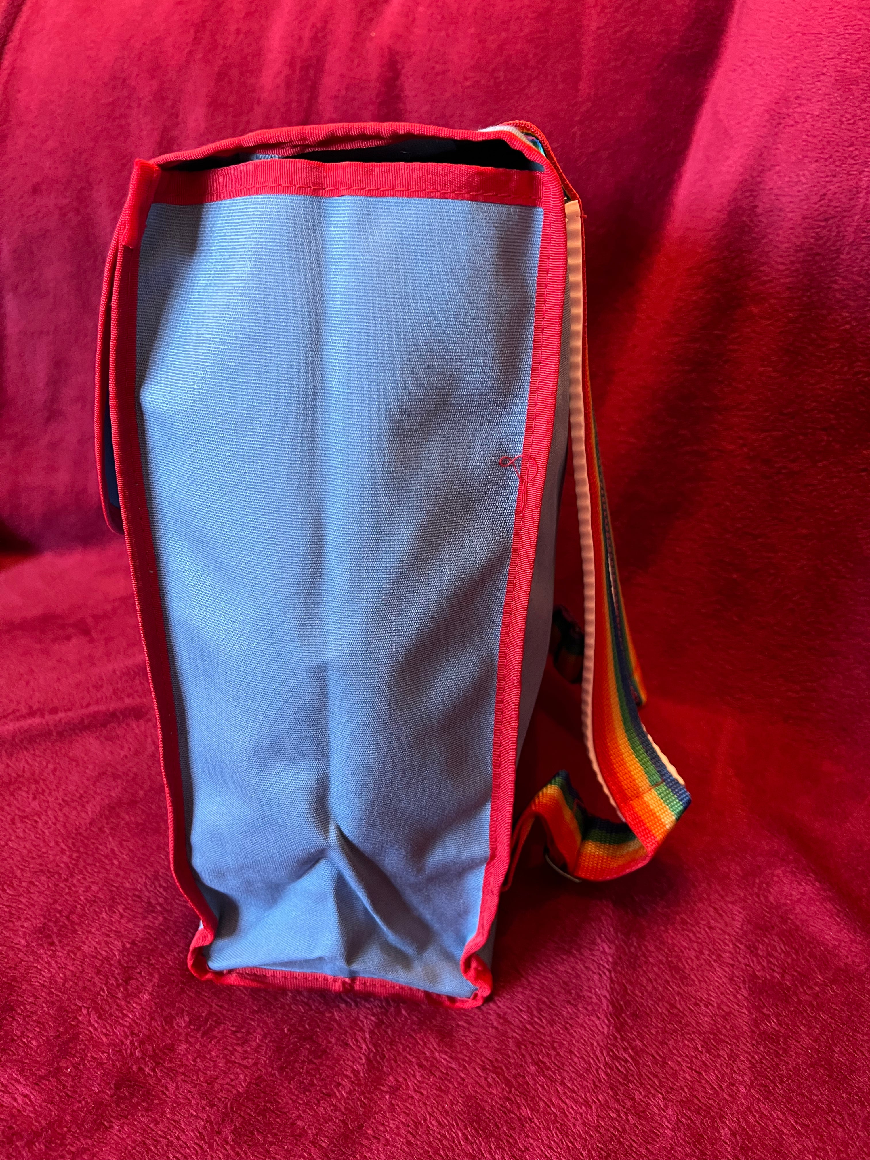 Cartella vintage anni 80 celeste