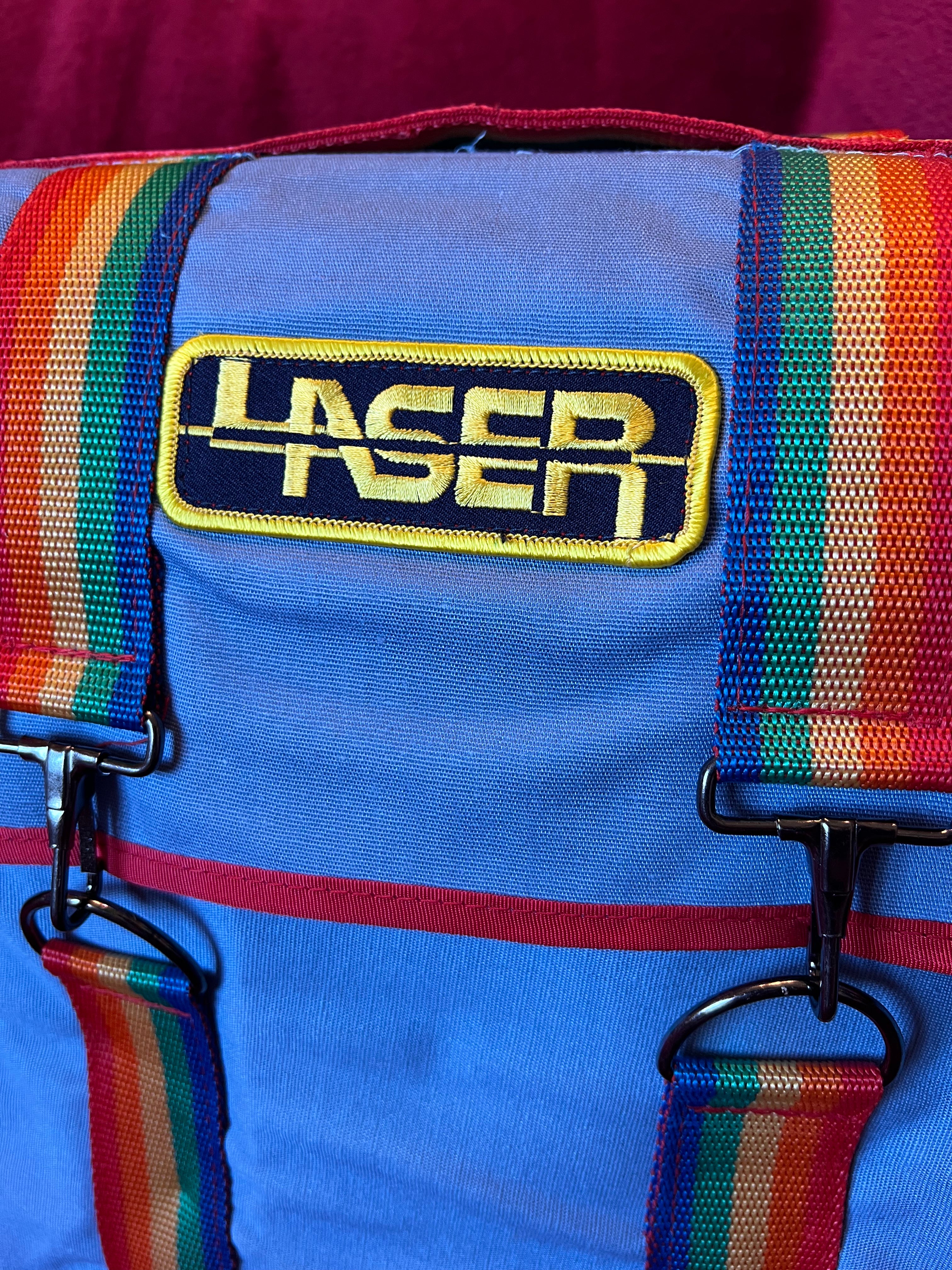 Cartella vintage anni 80 celeste