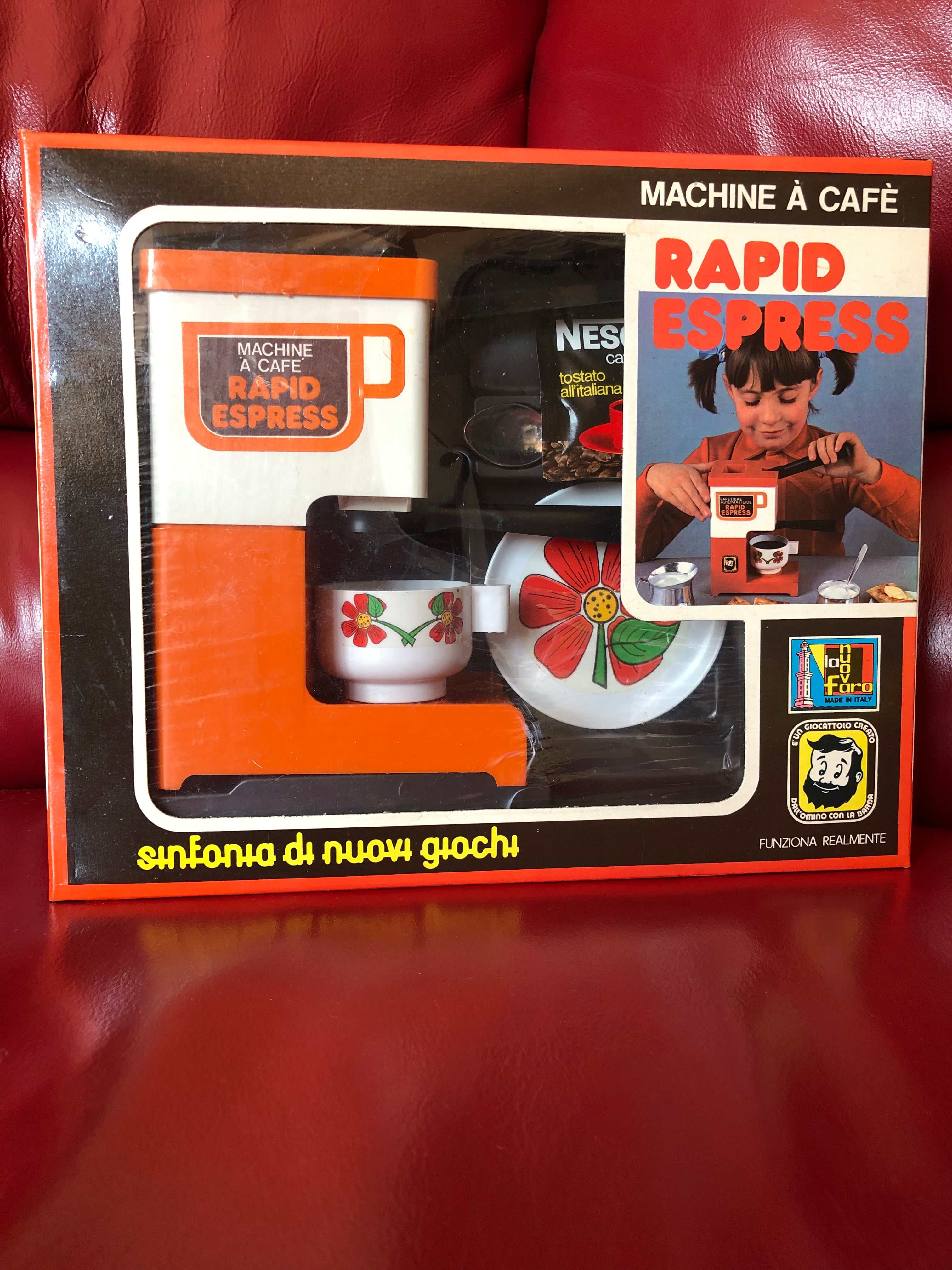 Macchina da caffè giocattolo Rapid Espress La Nuova Faro vintage anni –  Vintageremember