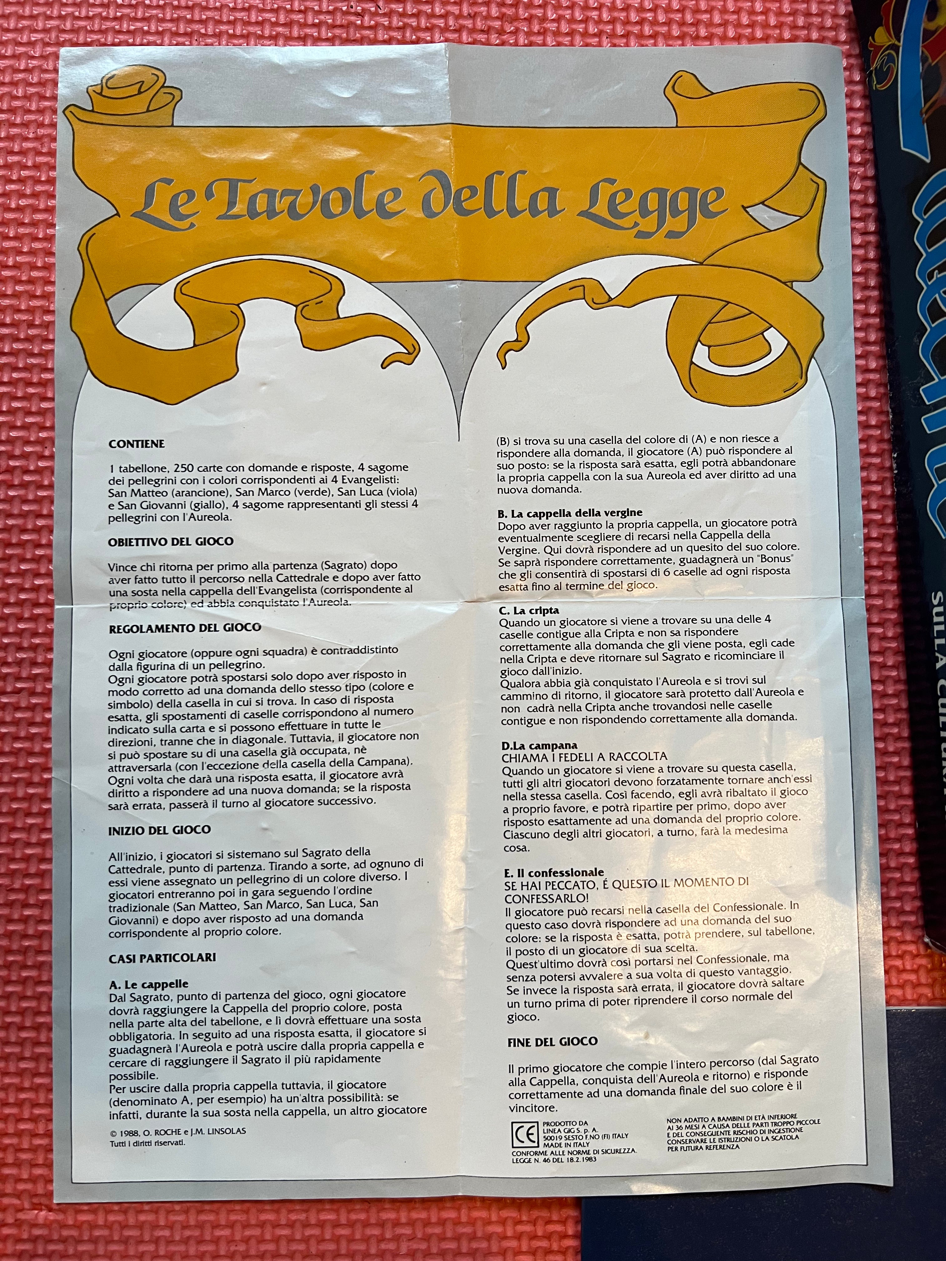 Gioco da tavolo vintage Catechic 1988 Gig