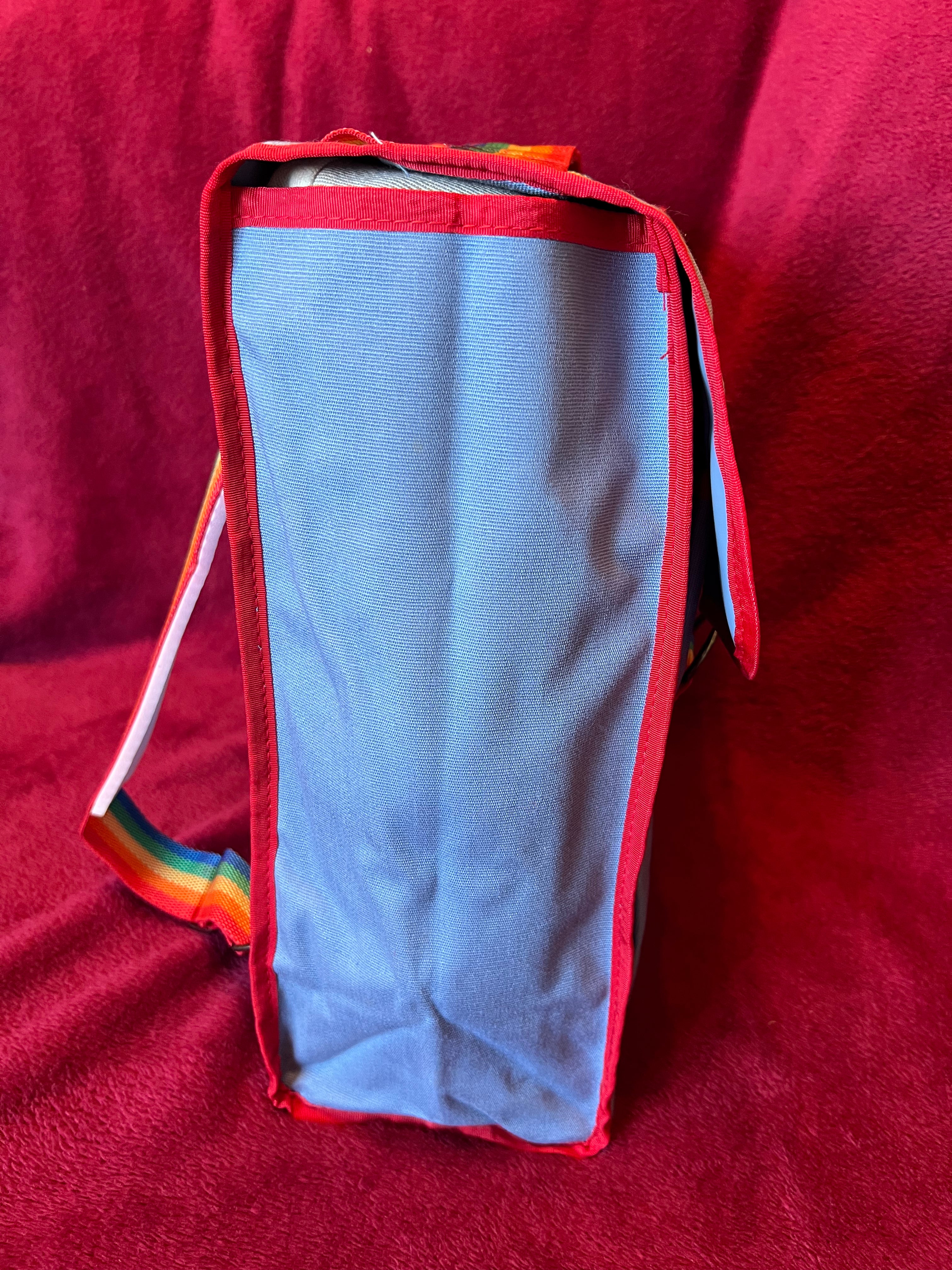 Cartella vintage anni 80 celeste