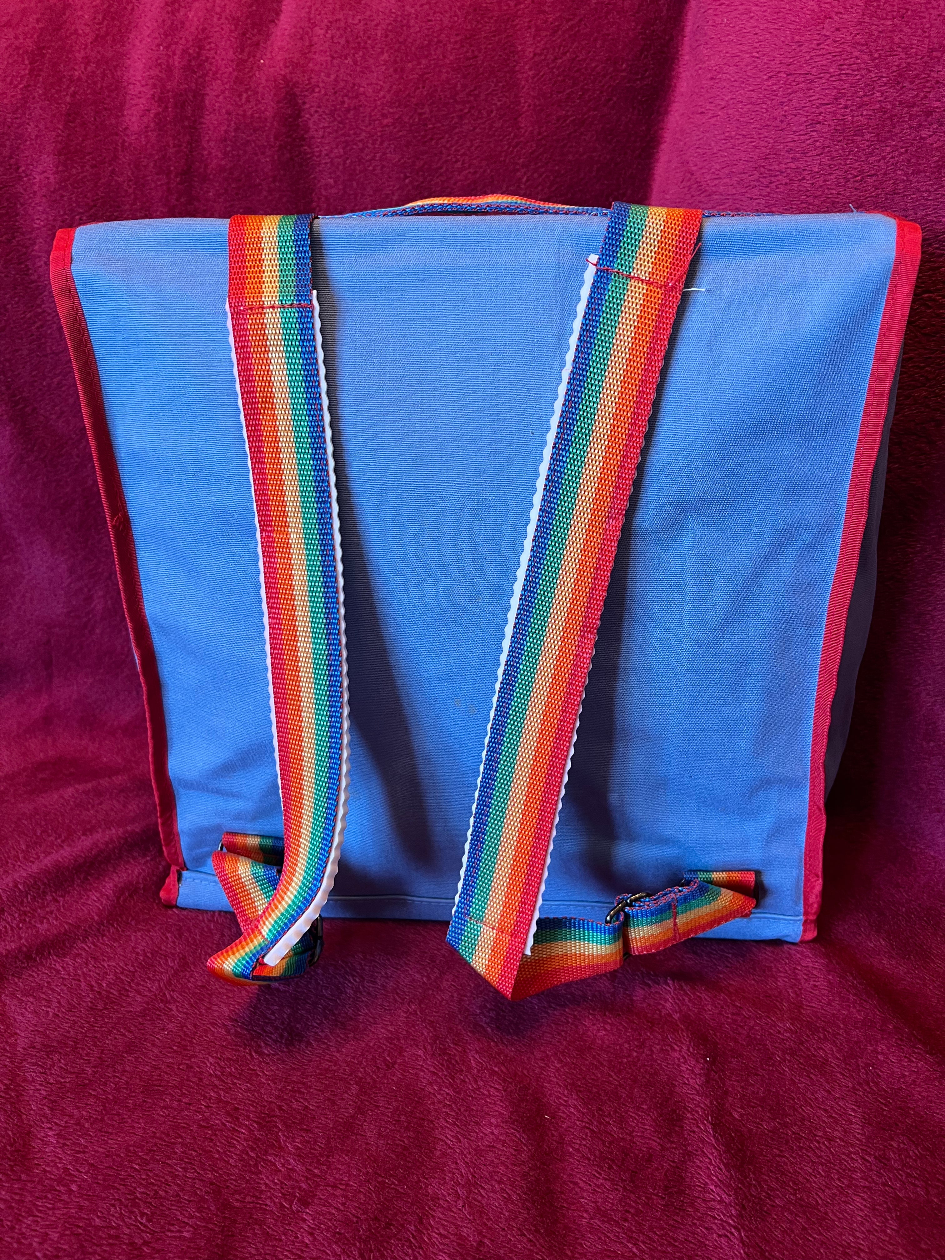 Cartella vintage anni 80 celeste