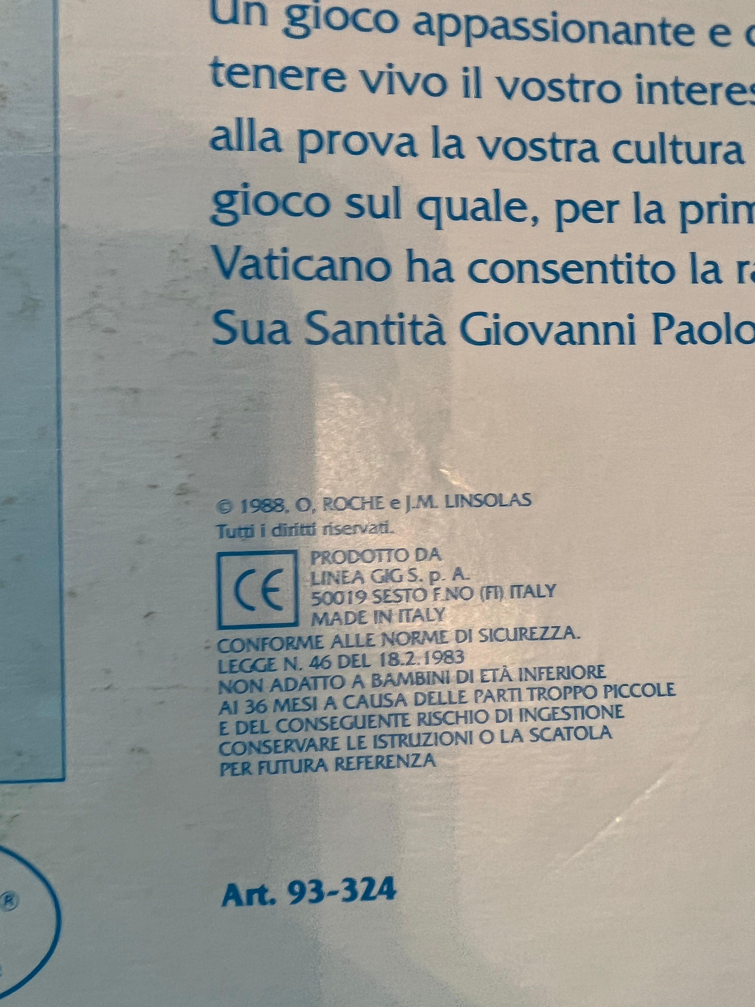 Gioco da tavolo vintage Catechic 1988 Gig