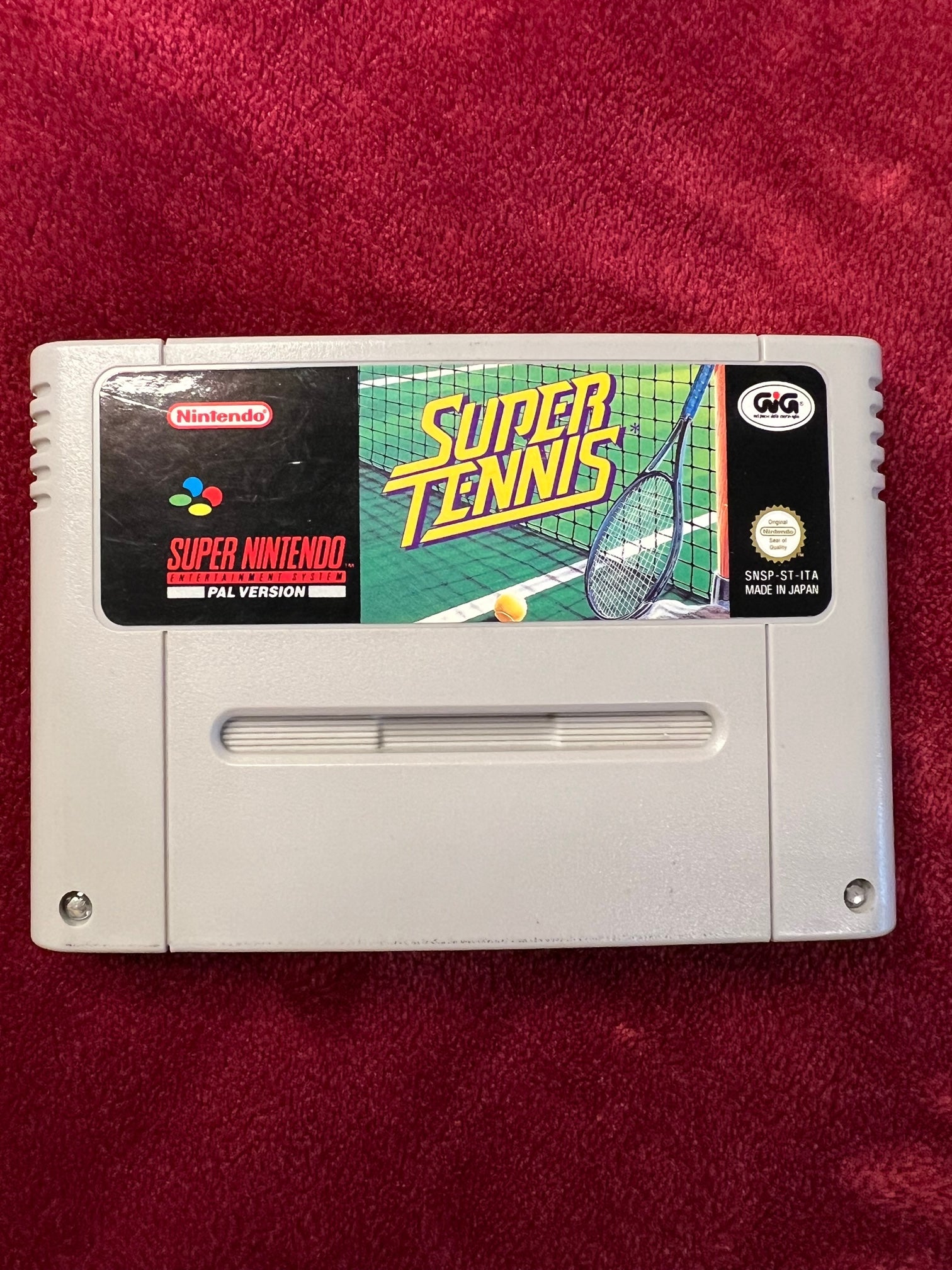 Super Tennis gioco Super Nintendo SNSP-ST-ITA