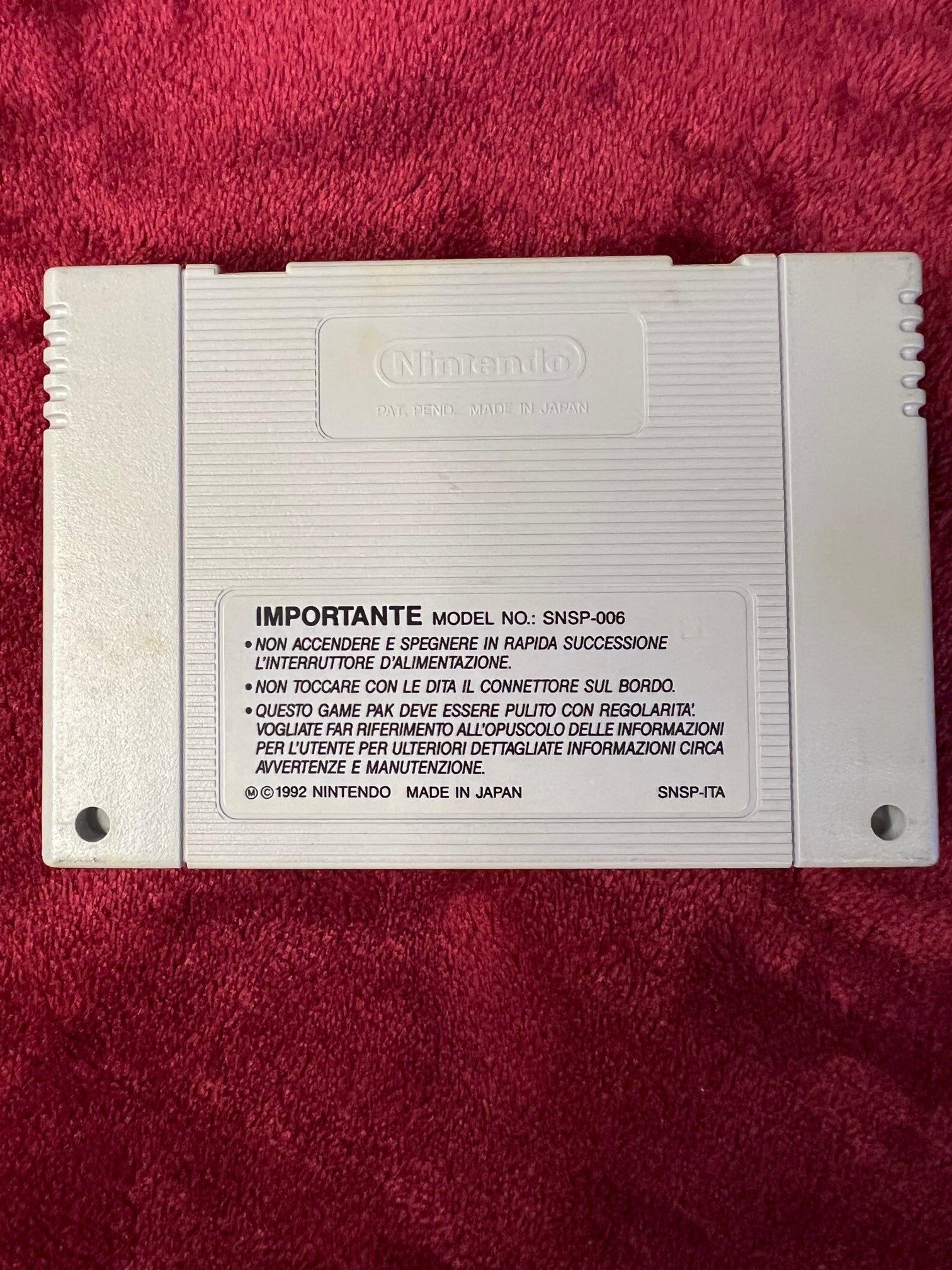 Piloturings gioco Super Nintendo SNSP-PW-ITA