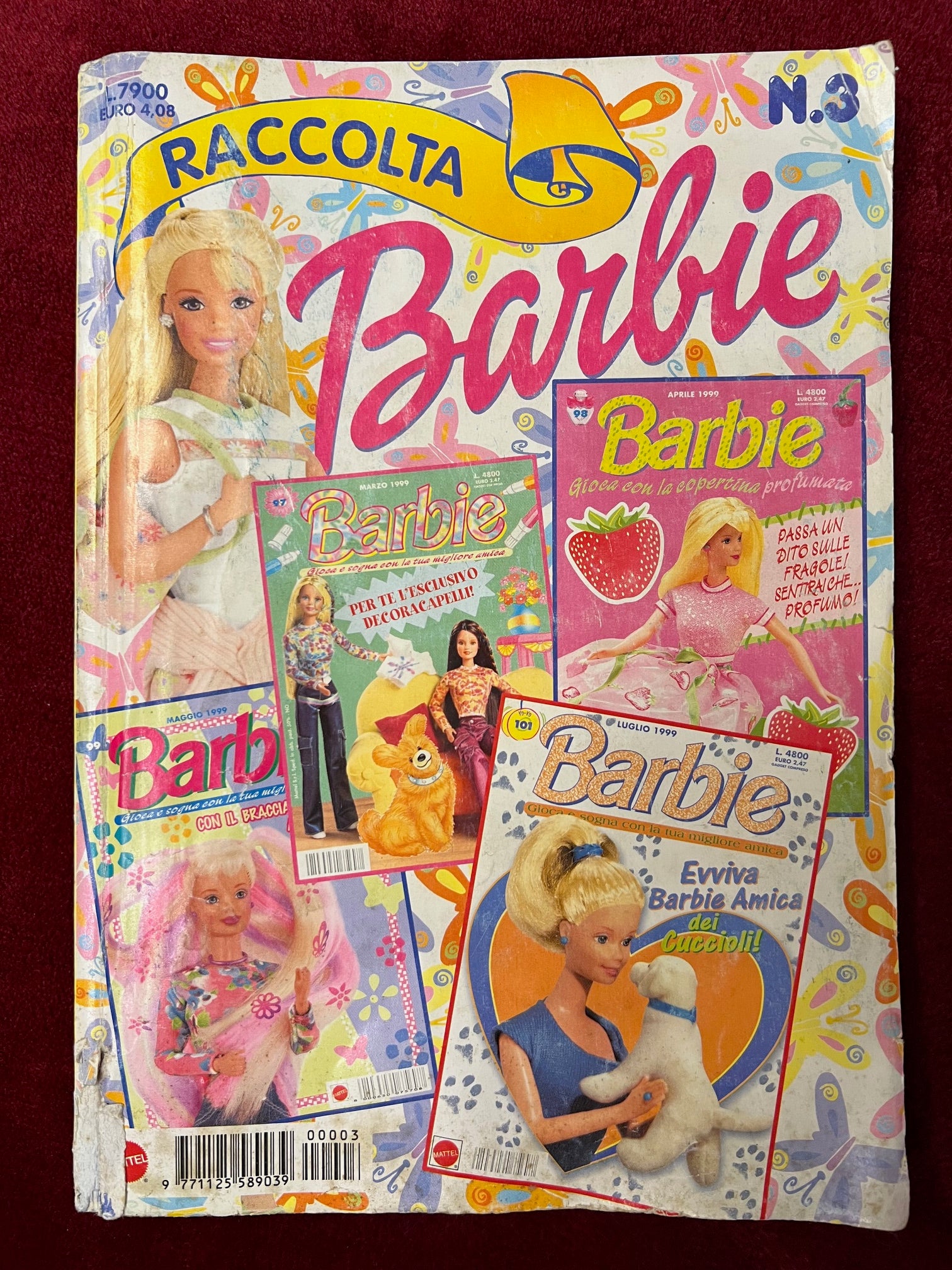 Rara raccolta 4 riviste rilegate Barbie 1999 nr 97-98-99-101