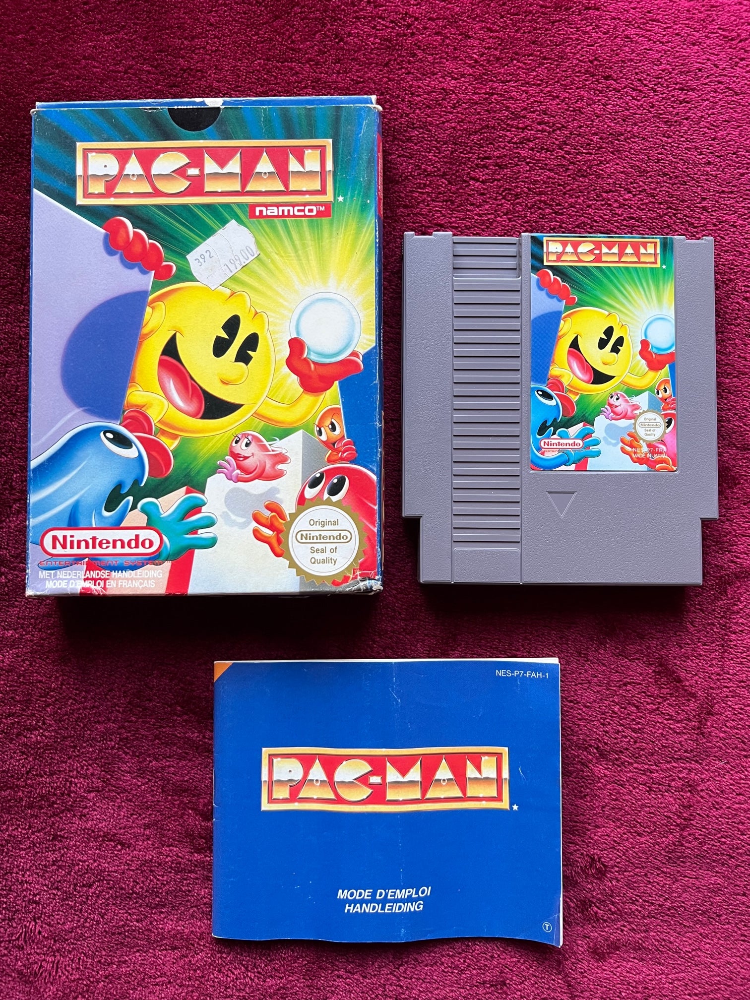 Pac-Man Nintendo NES P7-FRA con scatola e istruzioni originali