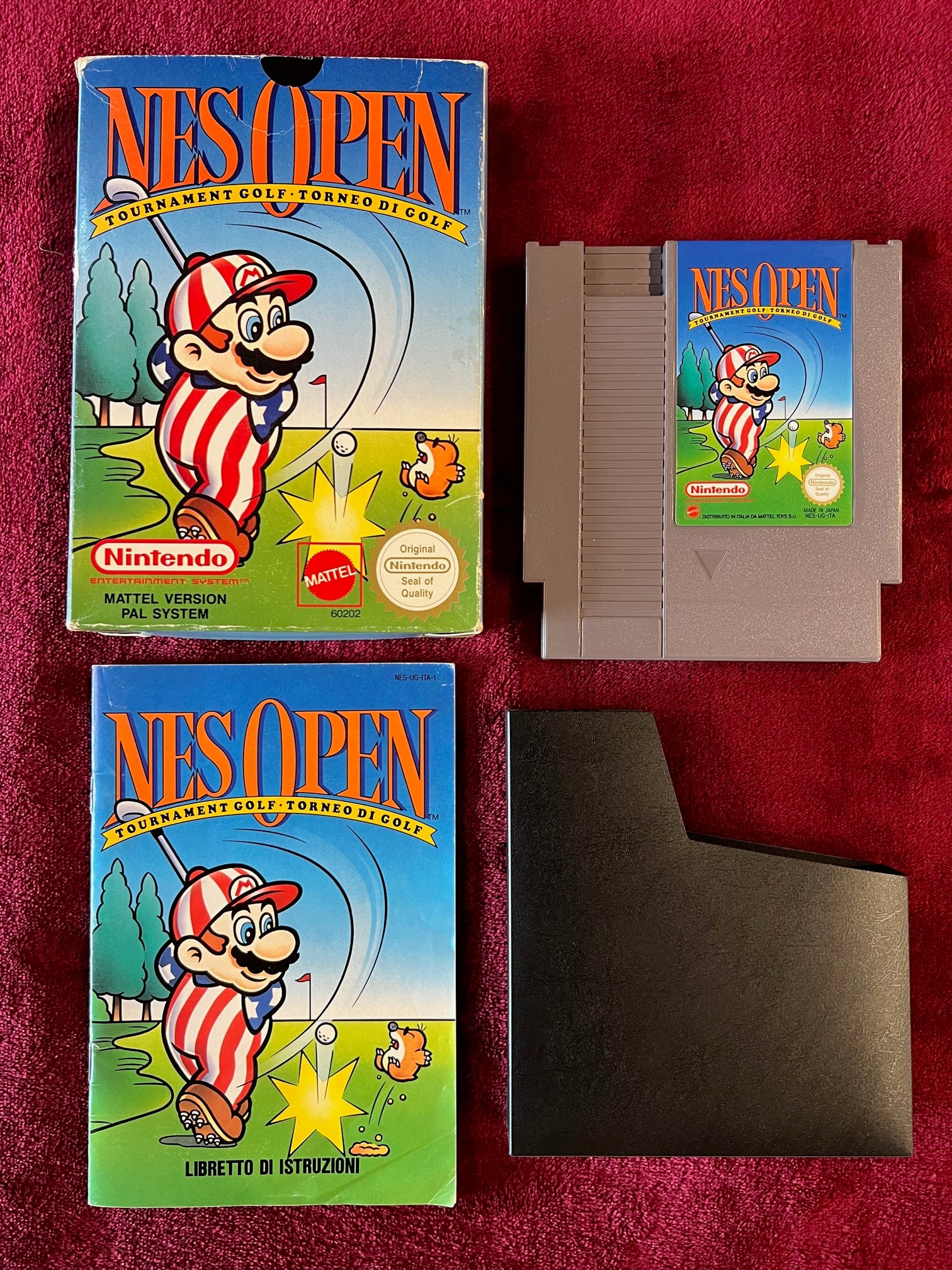 Nes Open Tournament Golf Nintendo Nes Mattel Nes-Ug-Ita made in Japan 1992