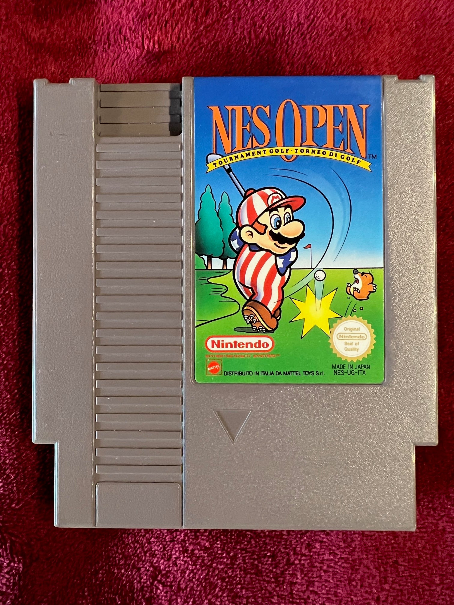 Nes Open Tournament Golf Nintendo Nes Mattel Nes-Ug-Ita made in Japan 1992