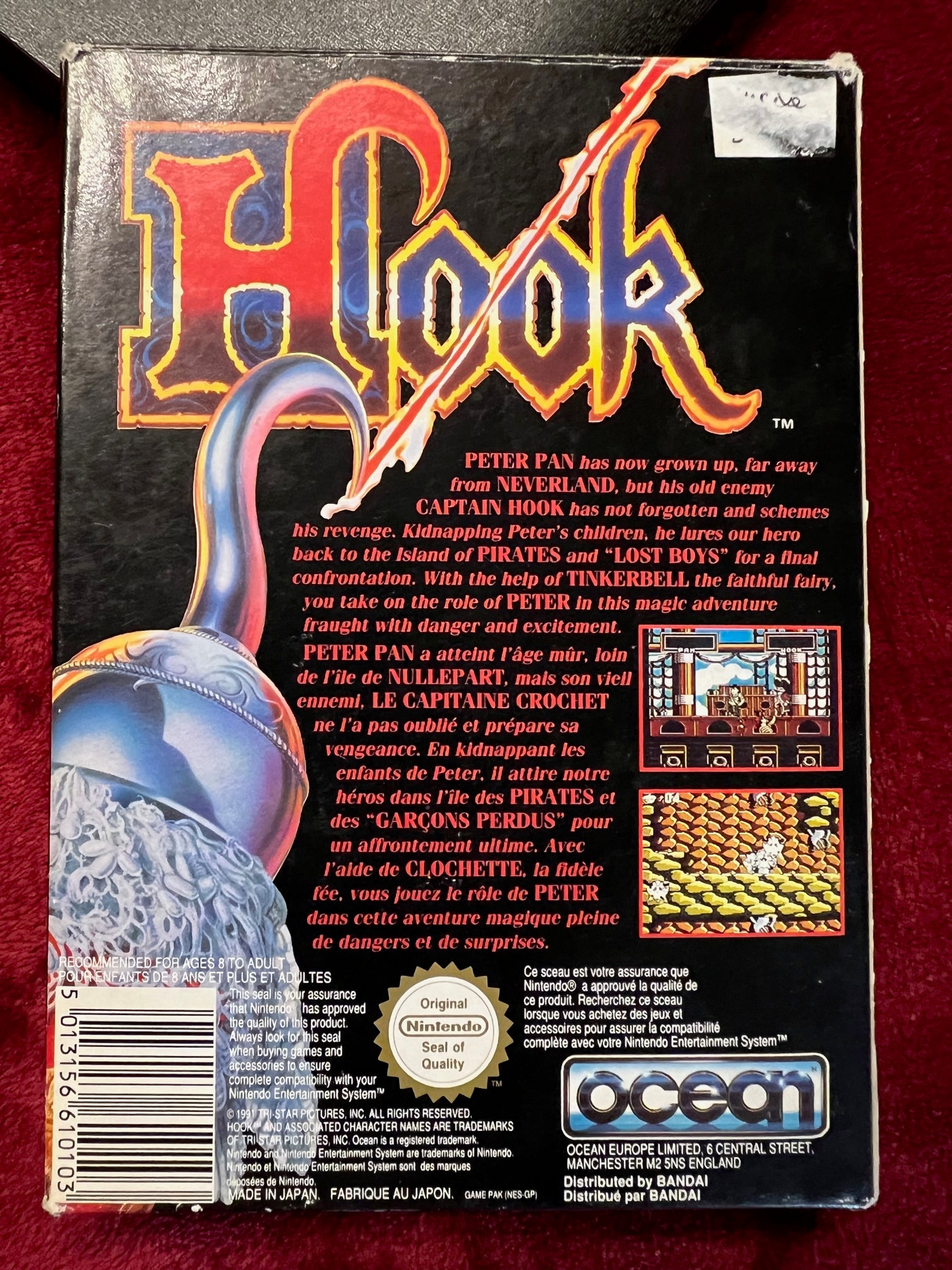 Hook Nintendo NES Ocean pal B 1991