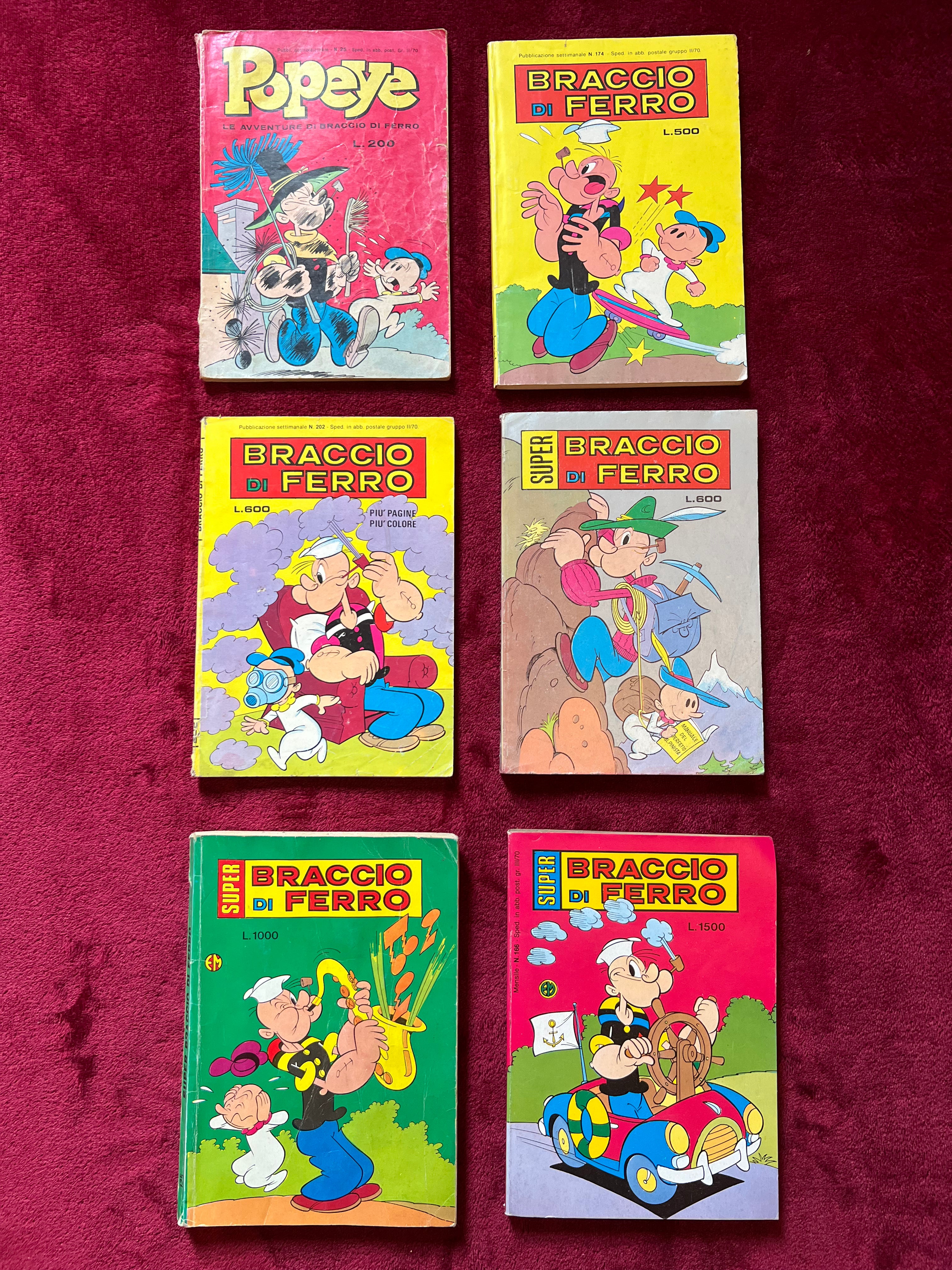 Fumetti Popeye e Braccio di Ferro vintage