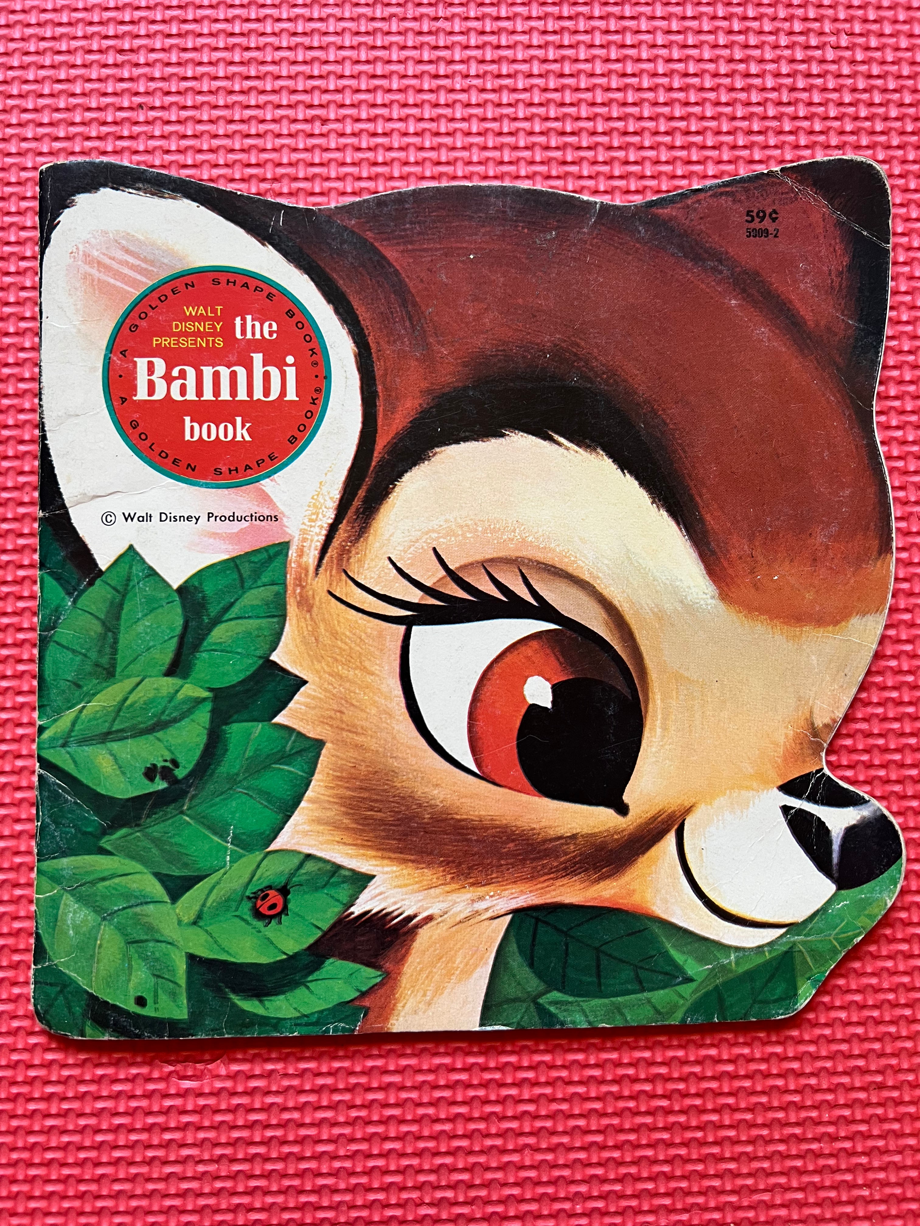 Walt Disney Bambi Book Golden Press 1980