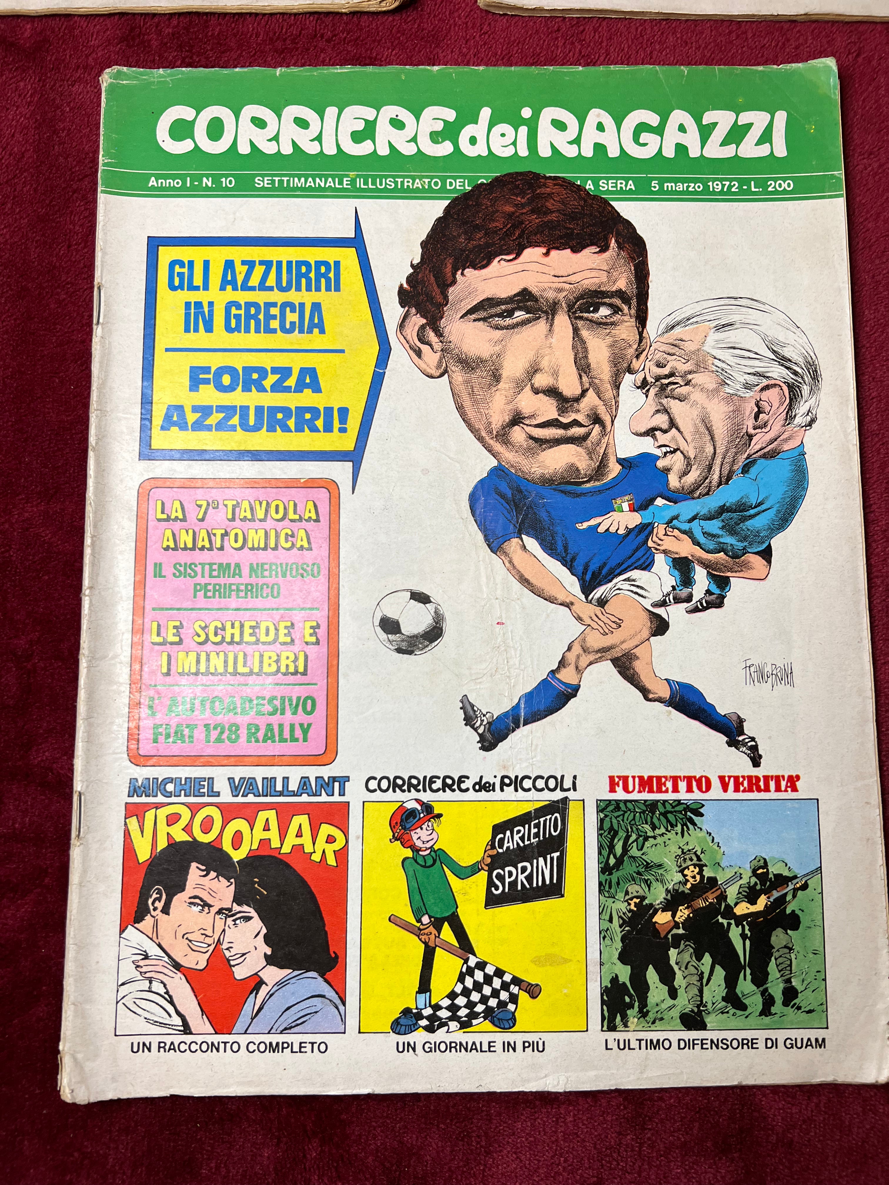 Corriere dei ragazzi cinque numeri 1972